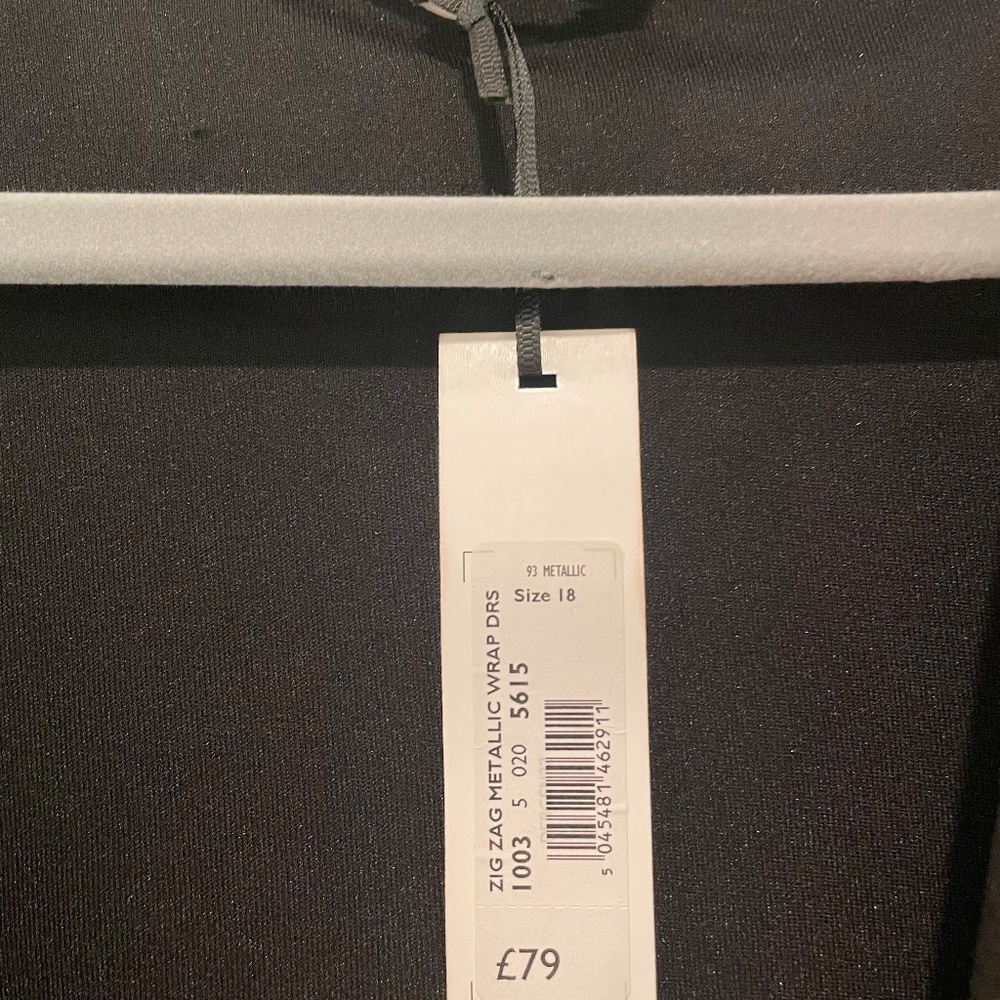 Debenhams Zig Zag Metallic Wrap Dress - Picture 8 of 8
